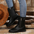 Round Toe Lace Up Boots - Your Second Look