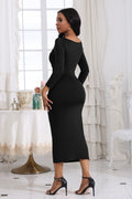 Ruched Boat Neck Midi Dress - Your Second Look