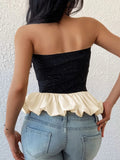 Ruffled Bubble Hem Tube Top - Your Second Look
