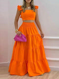 Ruffled Cami and Tiered Maxi Skirt Set - Your Second Look