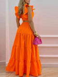 Ruffled Cami and Tiered Maxi Skirt Set - Your Second Look