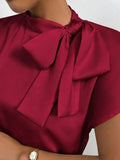 Satin Bow Tie Blouse - Your Second Look