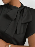 Satin Bow Tie Blouse - Your Second Look