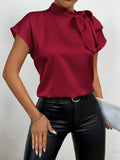 Satin Bow Tie Blouse - Your Second Look