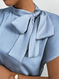 Satin Bow Tie Blouse - Your Second Look