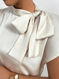 Satin Bow Tie Blouse - Your Second Look