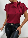Satin Bow Tie Blouse - Your Second Look