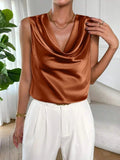 Satin Cowl Neck Blouse - Your Second Look