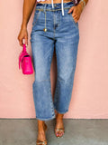 Seam Detail Loose Fit Cropped Jeans - Your Second Look