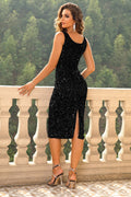 Sequin Sleeveless Slit Dress - Your Second Look