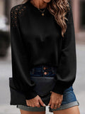 Shiny Lantern Sleeve Blouse - Your Second Look