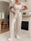 Short Sleeve Top and Pants Set - Your Second Look