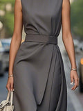 Sleeveless Midi Sheath Dress - Your Second Look