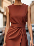 Sleeveless Midi Sheath Dress - Your Second Look