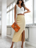Slit Elastic Waist Skirt - Your Second Look