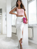 Slit Elastic Waist Skirt - Your Second Look