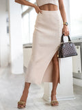 Slit Elastic Waist Skirt - Your Second Look