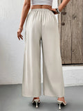 Slit Wide Leg Pleated Pants - Your Second Look