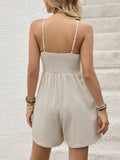 Smocked Back Spaghetti Strap Romper - Your Second Look