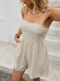 Smocked Back Spaghetti Strap Romper - Your Second Look