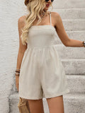 Smocked Back Spaghetti Strap Romper - Your Second Look