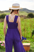 Smocked Bodice Tie Belt Jumpsuit - Your Second Look