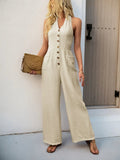 Smocked Halter Neck Jumpsuit - Your Second Look