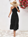Smocked One - Shoulder Midi Dress - Your Second Look