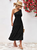 Smocked One - Shoulder Midi Dress - Your Second Look