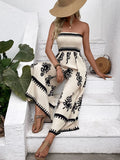Smocked Printed Wide Leg Jumpsuit - Your Second Look