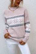 Snowflake Pattern Mock Neck Sweater - Your Second Look