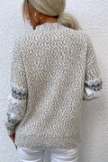 Snowflake Pattern Mock Neck Sweater - Your Second Look