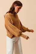 So Me Loose Fit Textured Cable Sweater - Your Second Look