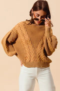 So Me Loose Fit Textured Cable Sweater - Your Second Look