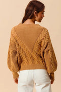 So Me Loose Fit Textured Cable Sweater - Your Second Look