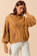 So Me Loose Fit Textured Cable Sweater - Your Second Look