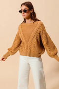 So Me Loose Fit Textured Cable Sweater - Your Second Look