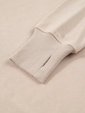 Solid Color Oversize Slit Sweatshirt and Ribbed Leggings 2pcs Set - Your Second Look