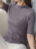 Solid Color Short Sleeve T-Shirt - Your Second Look