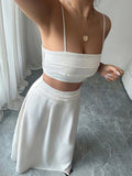 Square Neck Cami and Maxi Skirt Set - Your Second Look