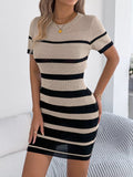 Striped Bodycon Knit Mini Dress - Your Second Look