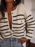 Striped Button - Front Cardigan - Your Second Look