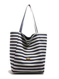 Striped Canvas Tote Bag - Your Second Look