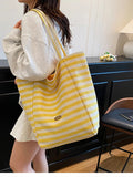 Striped Canvas Tote Bag - Your Second Look