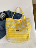 Striped Canvas Tote Bag - Your Second Look