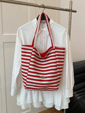 Striped Canvas Tote Bag - Your Second Look