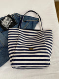 Striped Canvas Tote Bag - Your Second Look
