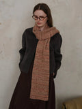 Striped Detail Knit Scarf - Your Second Look