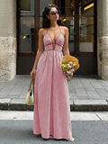 Striped Halter Neck Maxi Dress - Your Second Look