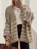 Striped Open Front Cardigan - Your Second Look